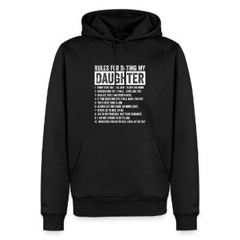 Regeln für die Verabredung mit meiner Tochter - Dating - Männer Premium Bio Hoodie - Schwarz - Vorne - Nico (187cm)