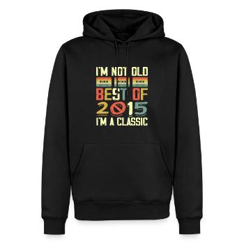 2015 I'm Not Old I'm Classic Vintage 2015 Geburtstag - Männer Premium Bio Hoodie - Schwarz - Vorne - Nico (187cm)