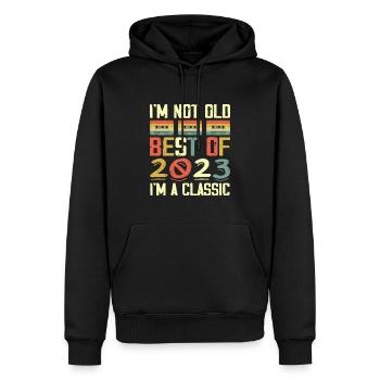 2023 I'm Not Old I'm Classic Vintage 2023 Geburtstag - Männer Premium Bio Hoodie - Schwarz - Vorne - Nico (187cm)