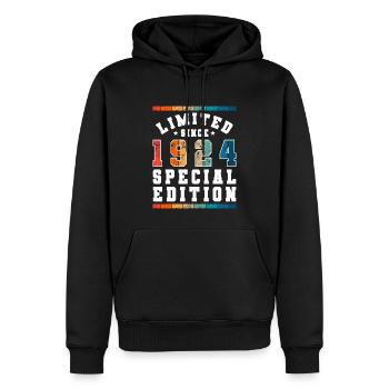 Limited Edition since 1924 Geburtstag Geschenk - Männer Premium Bio Hoodie - Schwarz - Vorne - Nico (187cm)