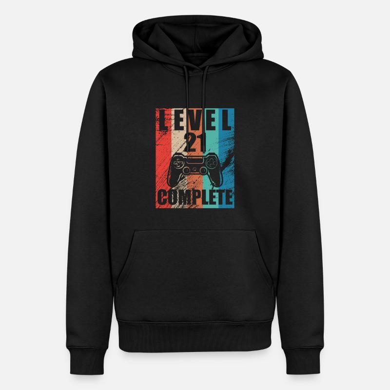 Niveau 21 complete - Sweat à capuche Premium bio Homme - noir