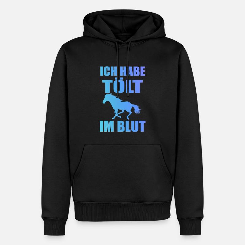 Isländer Islandpferd Islandpferde Geschenk - Sweat à capuche Premium bio Homme - noir