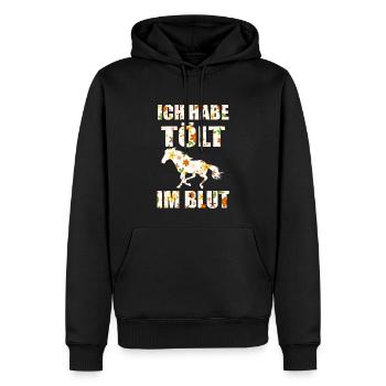 Isländer Islandpferd Islandpferde Geschenk - Sweat à capuche Premium bio Homme - noir - Devant - Nico (187cm)
