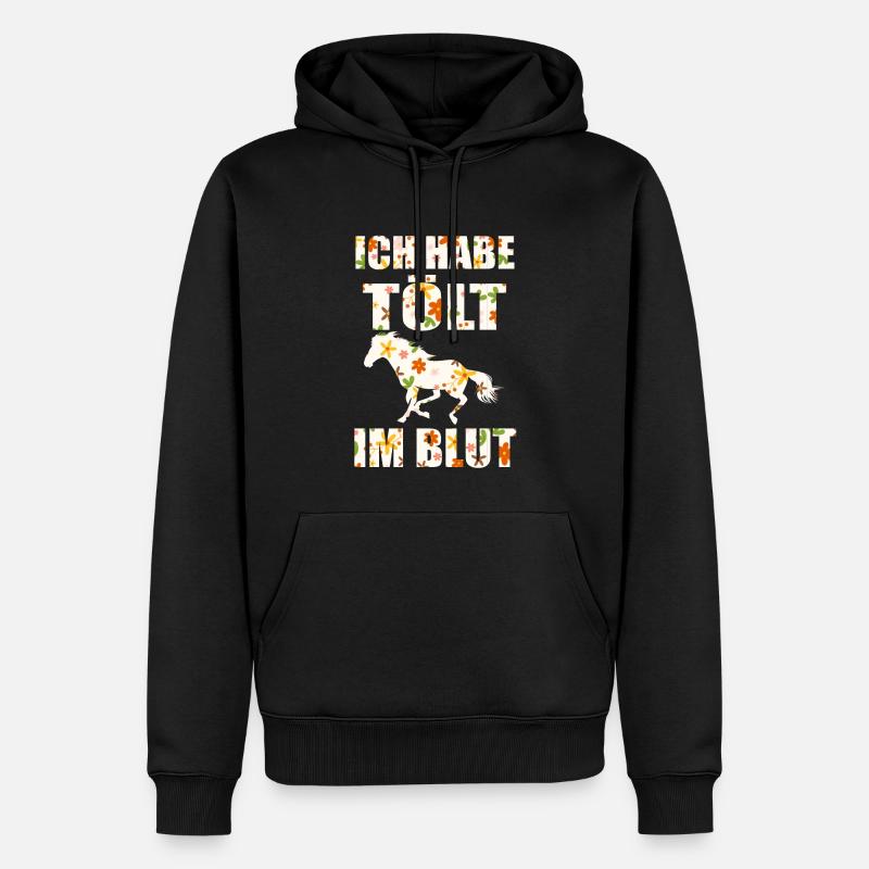 Isländer Islandpferd Islandpferde Geschenk - Sweat à capuche Premium bio Homme - noir