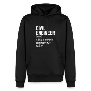 Bauingenieur Bauingenieur Bauingenieur - Männer Premium Bio Hoodie - Schwarz - Vorne - Nico (187cm)