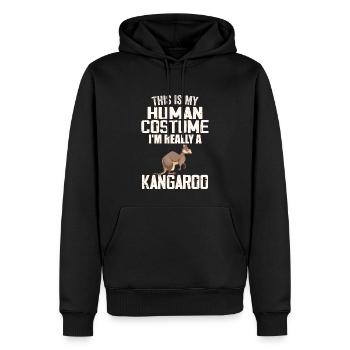 This is my human costume i'm really a kangaroo - Men’s Premium Organic Hoodie - black - Front - Nico (187cm)