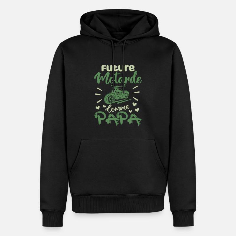 Future Motarde Comme Papa - Sweat à capuche Premium bio Homme - noir