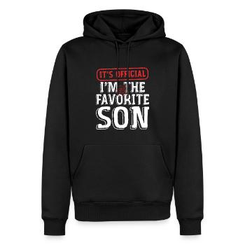 Its Official Im The Favorite Son - Sweat à capuche Premium bio Homme - noir - Devant - Nico (187cm)
