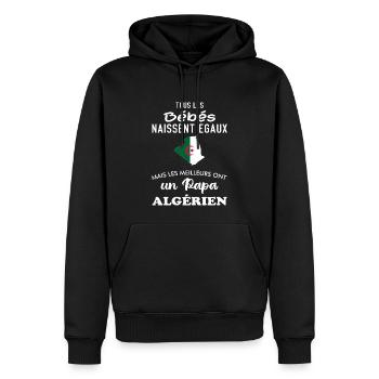 Bessere gleichberechtigte Babys haben einen algerischen Vater - Männer Premium Bio Hoodie - Schwarz - Vorne - Nico (187cm)