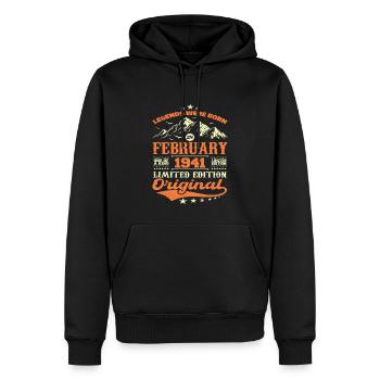 Geschenk zum 83. Geburtstag geboren im Februar 1941 - Männer Premium Bio Hoodie - Schwarz - Vorne - Nico (187cm)