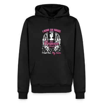 I Miss My Family Memorial Guardian Angel In Heaven - Sweat à capuche Premium bio Homme - noir - Devant - Nico (187cm)
