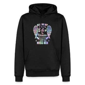 All I Want Is For My Sister In Heaven - Sweat à capuche Premium bio Homme - noir - Devant - Nico (187cm)