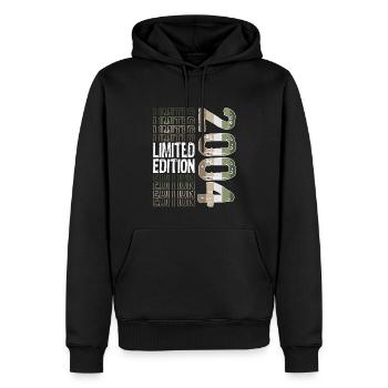 Edition limitée depuis 2004 Anniversaire Millésime 2004 - Sweat à capuche Premium bio Homme - noir - Devant - Nico (187cm)