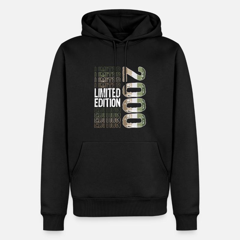 Limited Edition seit 2000 Geburtstag Vintage 2000 - Männer Premium Bio Hoodie - Schwarz