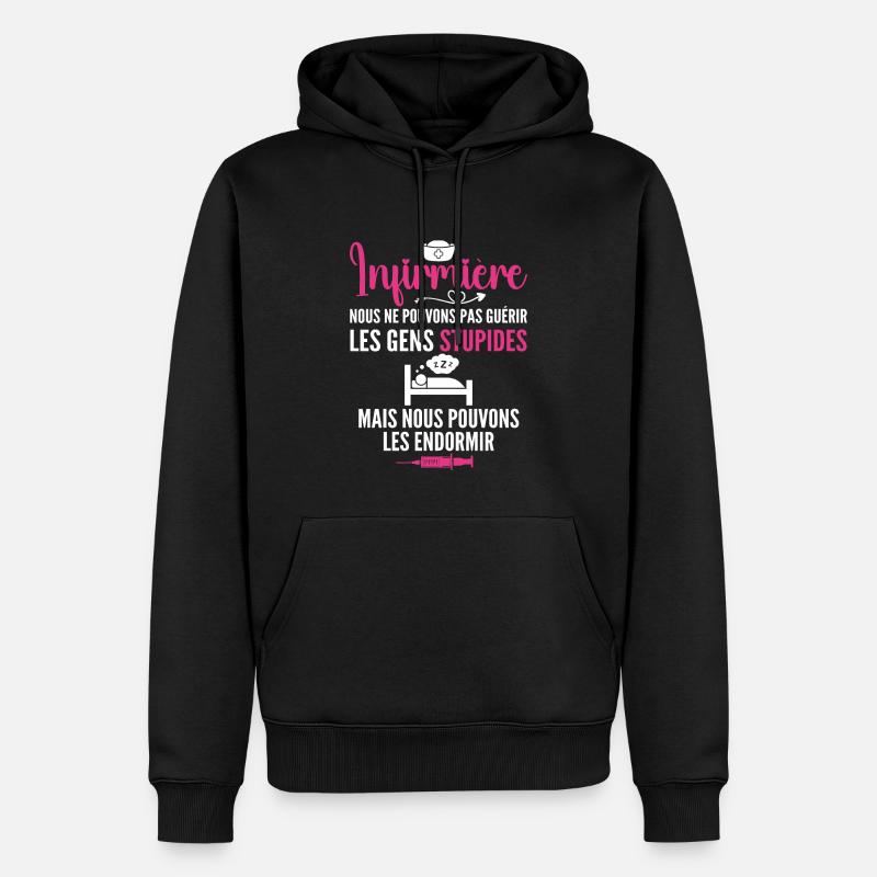 Krankenschwester Humor - Krankenschwester Geschenk - Männer Premium Bio Hoodie - Schwarz