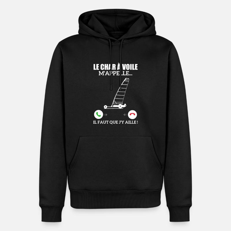Le Char à Voile M'appelle - Sweat à capuche Premium bio Homme - noir