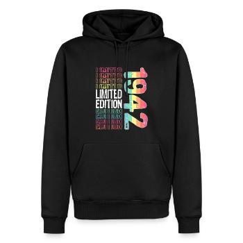 Limited Edition seit 1942 Geburtstag Vintage 1942 - Männer Premium Bio Hoodie - Schwarz - Vorne - Nico (187cm)