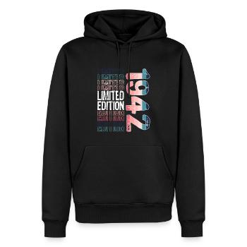 Limited Edition seit 1942 Geburtstag Vintage 1942 - Männer Premium Bio Hoodie - Schwarz - Vorne - Nico (187cm)