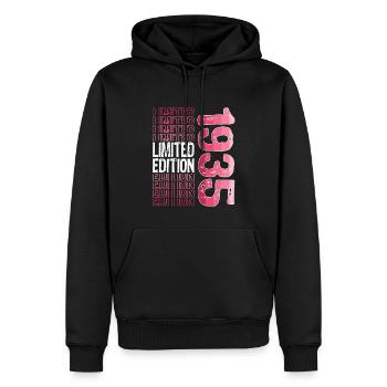 Limited Edition Since 1935 Birthday Vintage 1935 - Men’s Premium Organic Hoodie - black - Front - Nico (187cm)