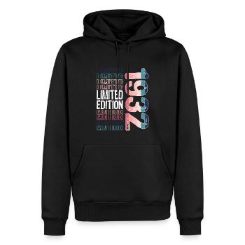 Edition limitée depuis 1932 Anniversaire Millésime 1932 - Sweat à capuche Premium bio Homme - noir - Devant - Nico (187cm)
