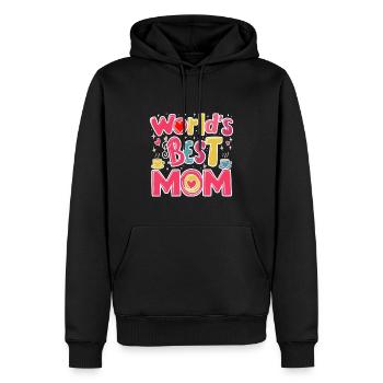 Best Mom Forever - Cadeau de fête des mères - Sweat à capuche Premium bio Homme - noir - Devant - Nico (187cm)