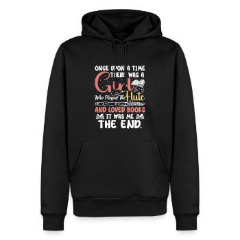 Flute Player Book Lover Flutist Marching Musician - Men’s Premium Organic Hoodie - black - Front - Nico (187cm)