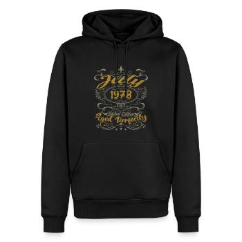 Juli 1978 Geburtstag Juli 1978 Geschenk 1978 - Männer Premium Bio Hoodie - Schwarz - Vorne - Nico (187cm)