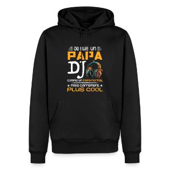 DJ Dad - Papa DJ Geschenk - Männer Premium Bio Hoodie - Schwarz - Vorne - Nico (187cm)
