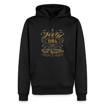 Juli 1986 Geburtstag Juli 1986 Geschenk 1986 - Männer Premium Bio Hoodie - Schwarz - Vorne - Nico (187cm)
