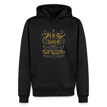 Juli 2000 Geburtstag Juli 2000 Geschenk 2000 - Männer Premium Bio Hoodie - Schwarz - Vorne - Nico (187cm)