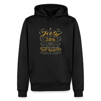 Juli 2016 Geburtstag Juli 2016 Geschenk 2016 - Männer Premium Bio Hoodie - Schwarz - Vorne - Nico (187cm)