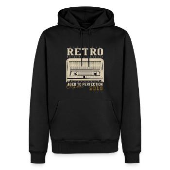 Retro 2010 Geburtstagsgeschenk 2010 Jahrgang 2010 - Männer Premium Bio Hoodie - Schwarz - Vorne - Nico (187cm)