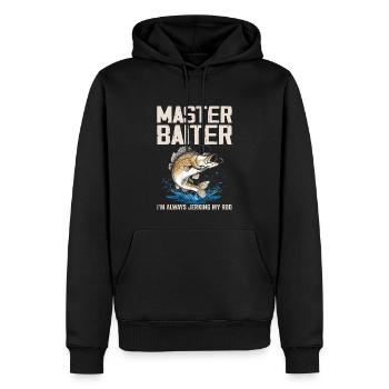 Master-Baiter I'm Always Jerking My Rod - Fisher - Men’s Premium Organic Hoodie - black - Front - Nico (187cm)