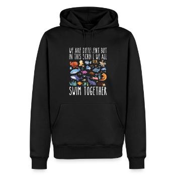 We Are Different But In This School Funny Teacher - Sweat à capuche Premium bio Homme - noir - Devant - Nico (187cm)