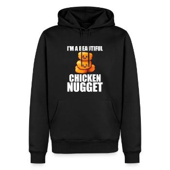 Cute Chicken Nugget For Women Chicken Nugget Lover - Sweat à capuche Premium bio Homme - noir - Devant - Nico (187cm)