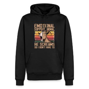 Tier zur emotionalen Unterstützung - Männer Premium Bio Hoodie - Schwarz - Vorne - Nico (187cm)