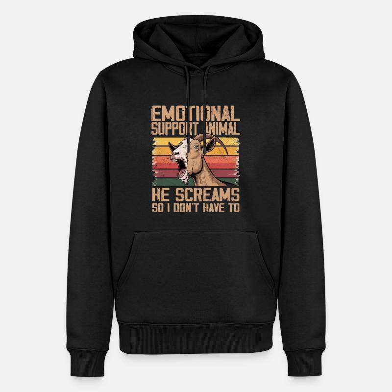Emotional Support Animal - Sweat à capuche Premium bio Homme - noir