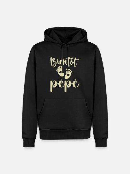 Bientôt pépé - Sweat à capuche Premium bio Homme - noir