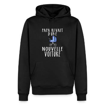 Dad Gift Future Dad - New Dad Car - Men’s Premium Organic Hoodie - black - Front - Nico (187cm)