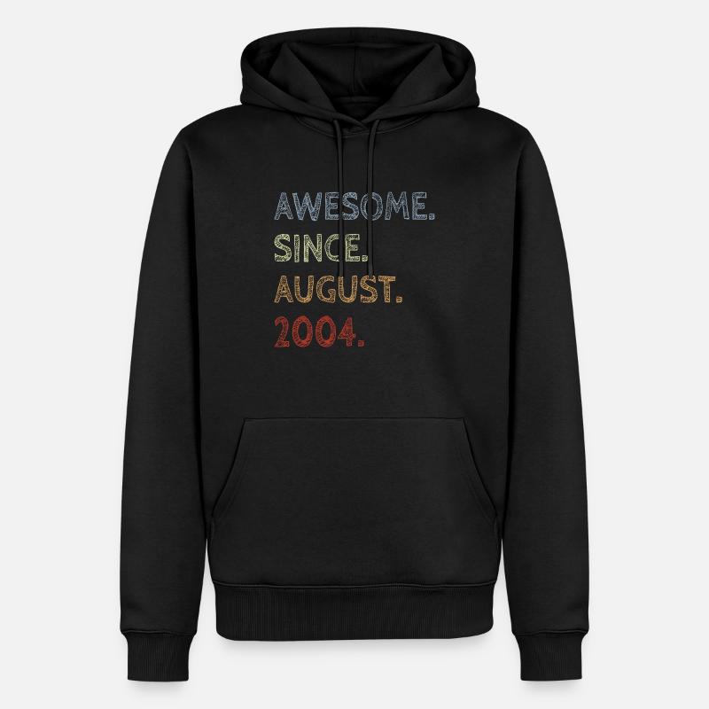 August 2004 - Männer Premium Bio Hoodie - Schwarz