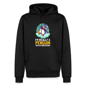 Pingouins Je suis vraiment un pingouin Mignon Pingouin - Sweat à capuche Premium bio Homme - noir - Devant - Nico (187cm)