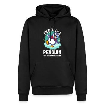 Pingouins Je suis vraiment un pingouin Mignon Pingouin - Sweat à capuche Premium bio Homme - noir - Devant - Nico (187cm)