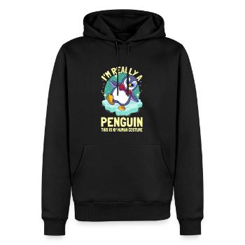 Pingouins Je suis vraiment un pingouin Mignon Pingouin - Sweat à capuche Premium bio Homme - noir - Devant - Nico (187cm)