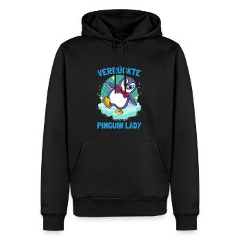 Pingouins Pingouin Fou Dame Pingouin Mignon Pingouin - Sweat à capuche Premium bio Homme - noir - Devant - Nico (187cm)