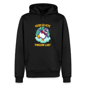 Pingouins Pingouin Fou Dame Pingouin Mignon Pingouin - Sweat à capuche Premium bio Homme - noir - Devant - Nico (187cm)