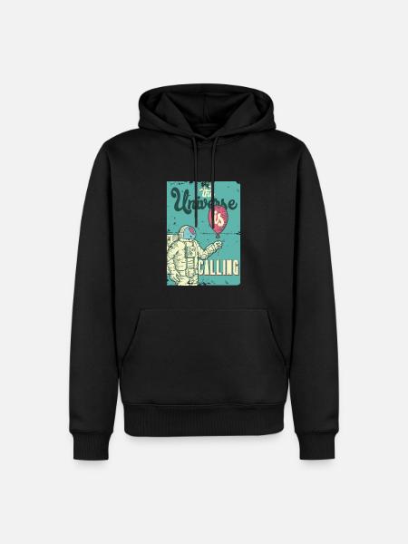 The Universe is Calling Geschenkidee - Sweat à capuche Premium bio Homme - noir