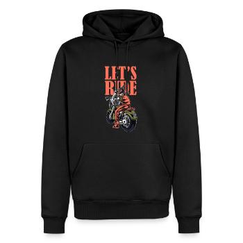 Skull Rider Killer And Guns Geschenkidee - Männer Premium Bio Hoodie - Schwarz - Vorne - Nico (187cm)