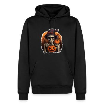 Skelett Halloween - Männer Premium Bio Hoodie - Schwarz - Vorne - Nico (187cm)