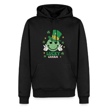 La Saint-Patrick a de la chance pour les enfants - Sweat à capuche Premium bio Homme - noir - Devant - Nico (187cm)