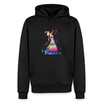 Flamenco Frau Mit Flamencokleid - Männer Premium Bio Hoodie - Schwarz - Vorne - Nico (187cm)